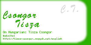 csongor tisza business card